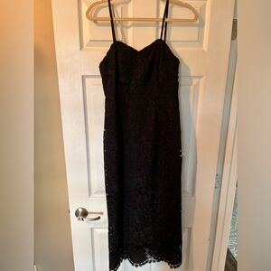 New-In Black Lace Midi